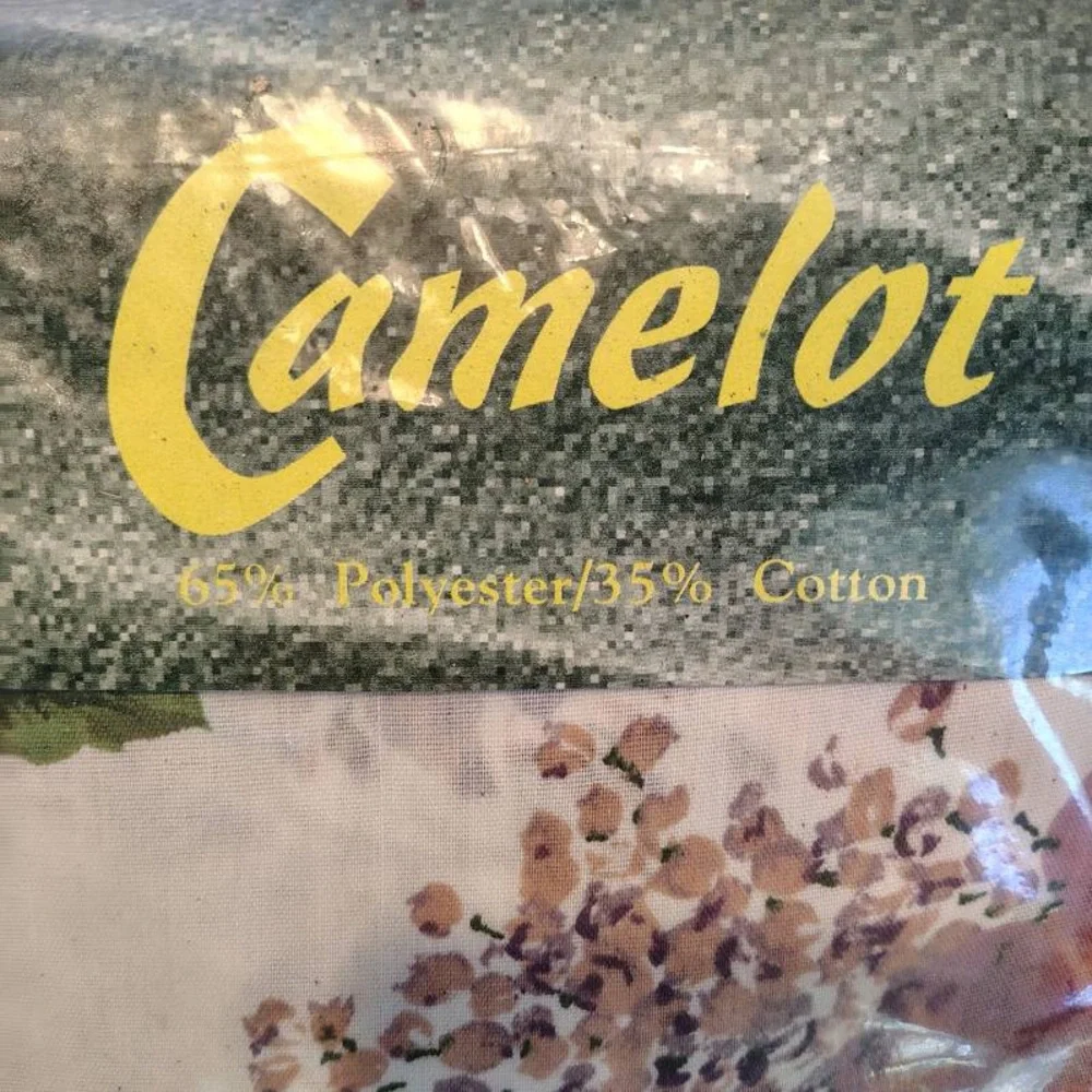 Vtg Camelot 4 Piece Muslin FULL SET AOP Floral Bed Sheets Romantic Cottagecore
